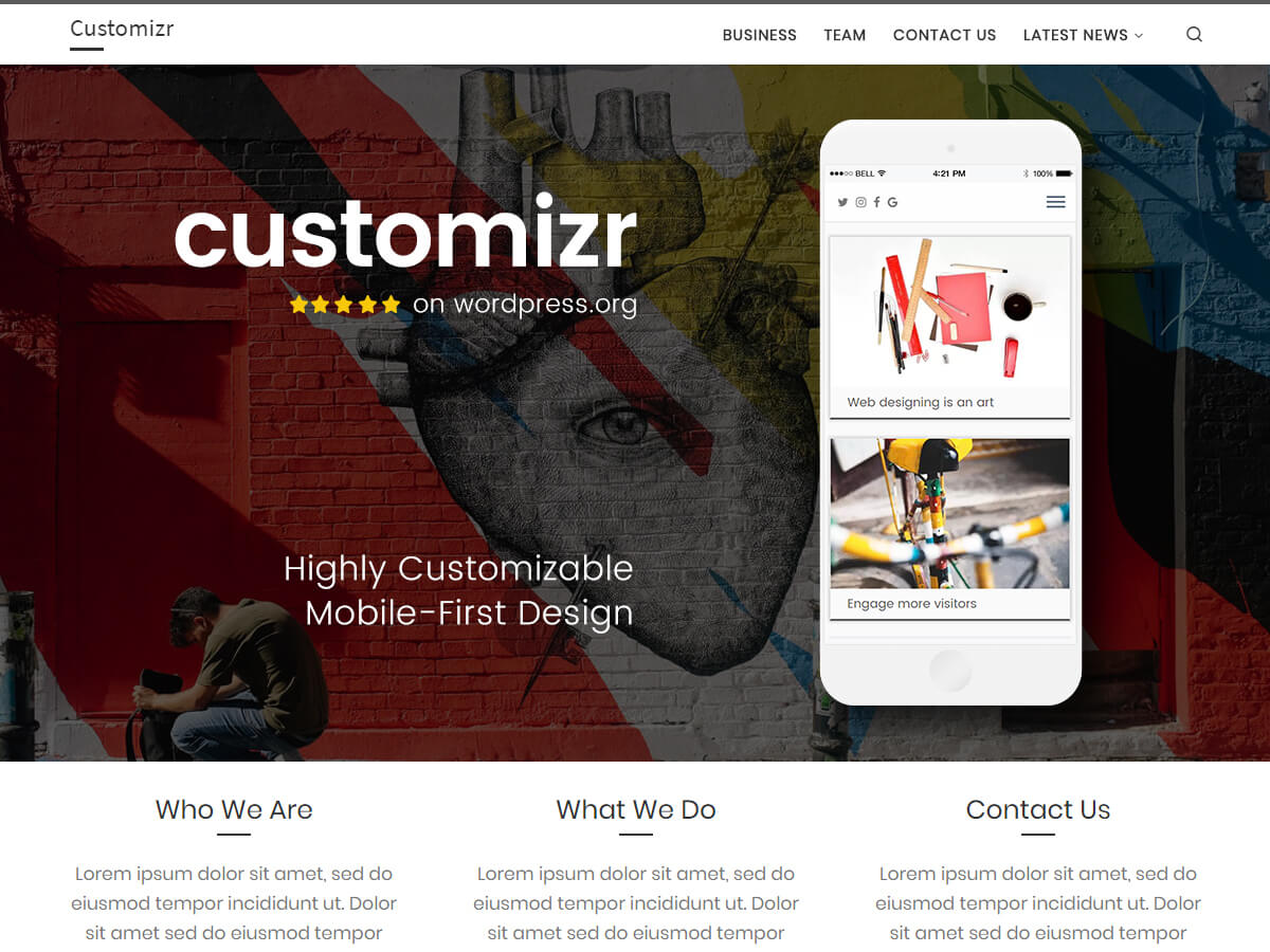 Customizr is een strak responsive thema